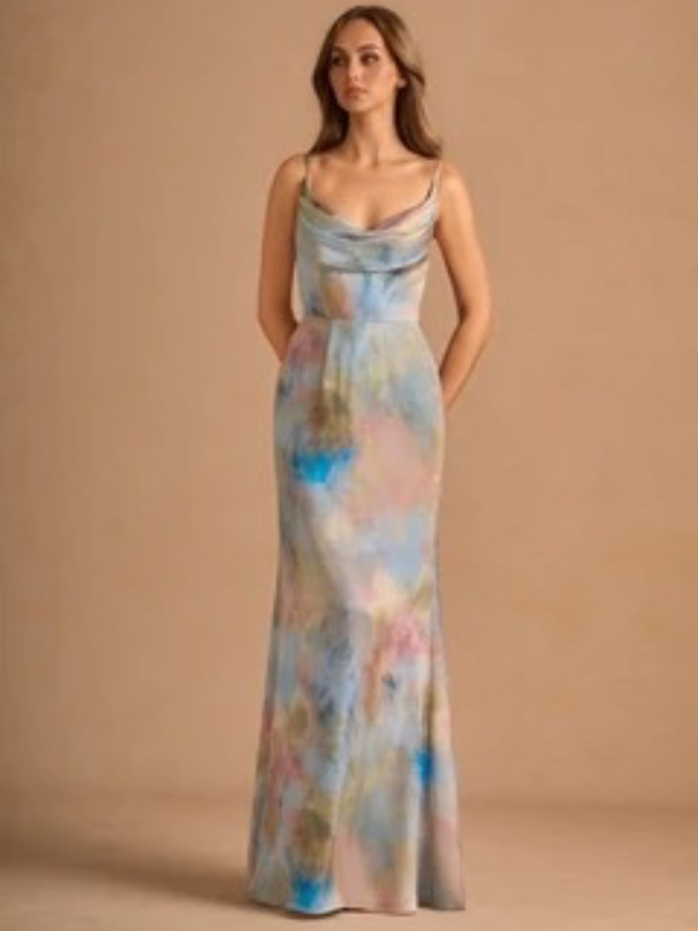 Azazie Atelier Aimee Watercolor Maxi Gown - Picture 3 of 6